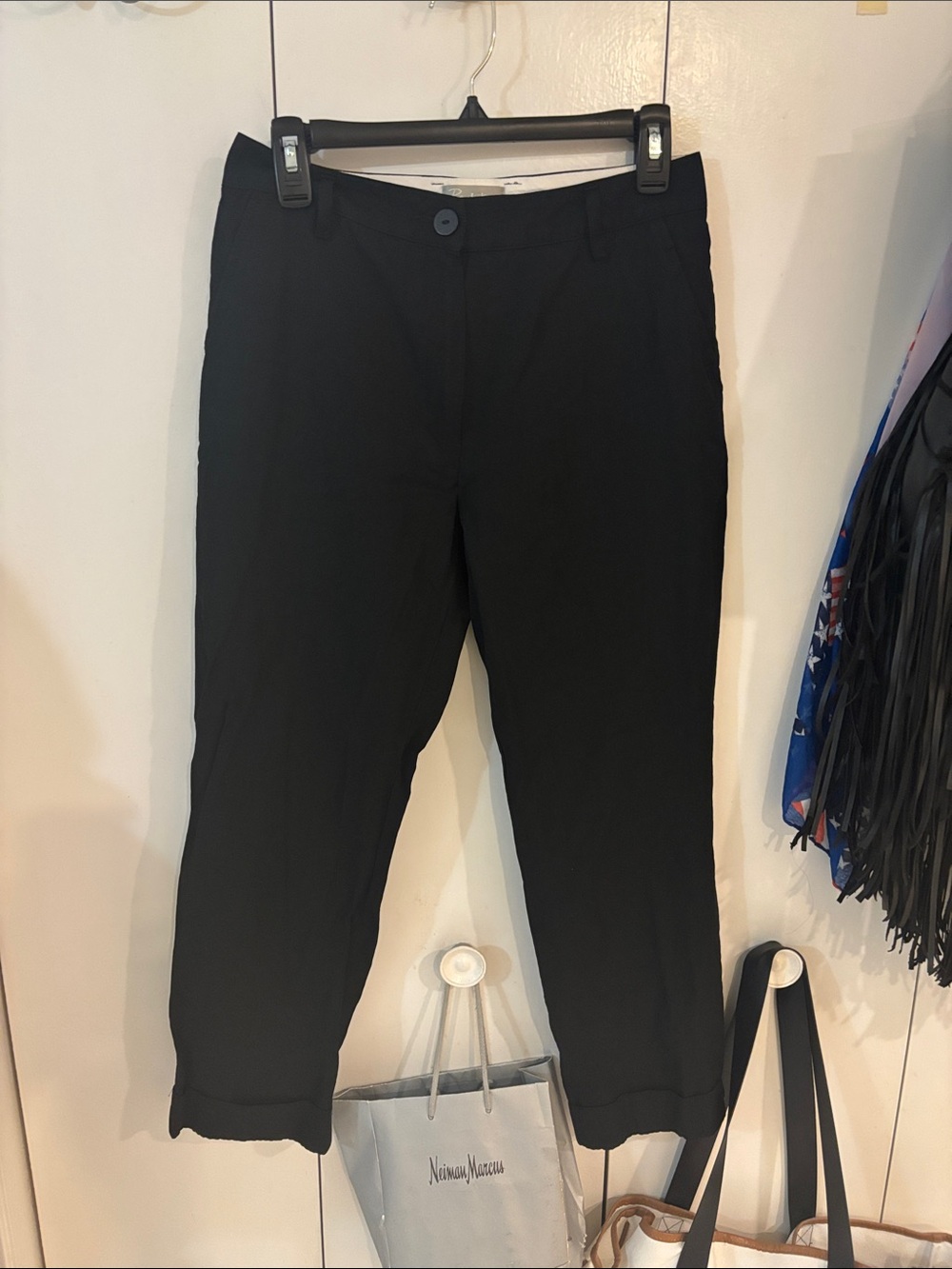 Rodika Zanian Black cuffedCrop Pants,38(6)